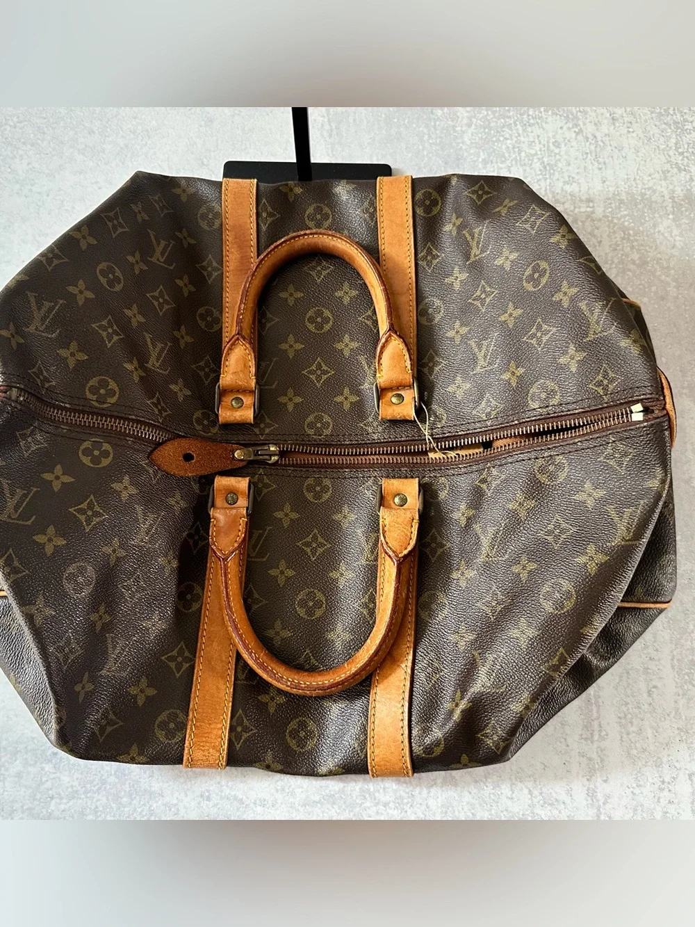 Louis Vuitton Monogram KeepAll 45 Canvas Travel Duffle Bag